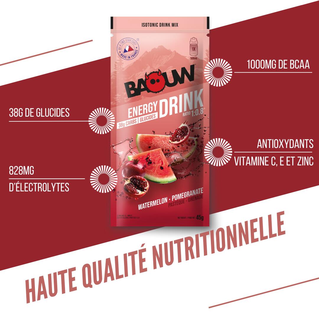 Boisson énergétique Pastèque-Grenade. Sachet de 45 gr. 4/5
