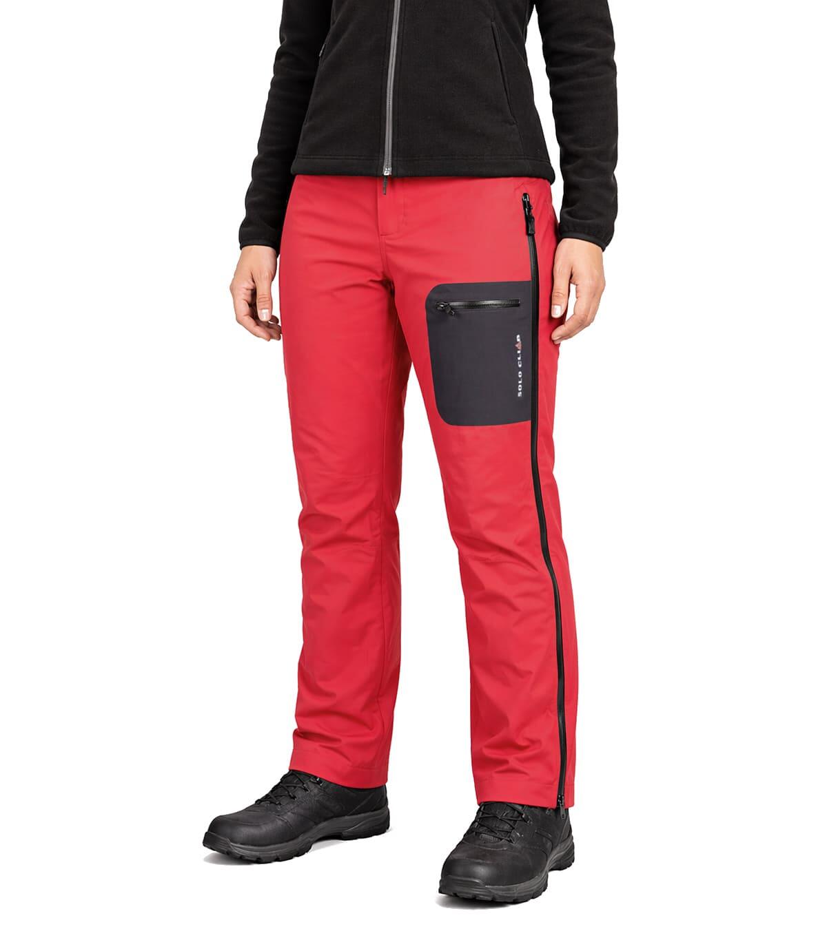 Calças Impermeáveis Nimbus 2.7 Alpinismo E Escalada Unissex Resistentes Vermelho 2/6