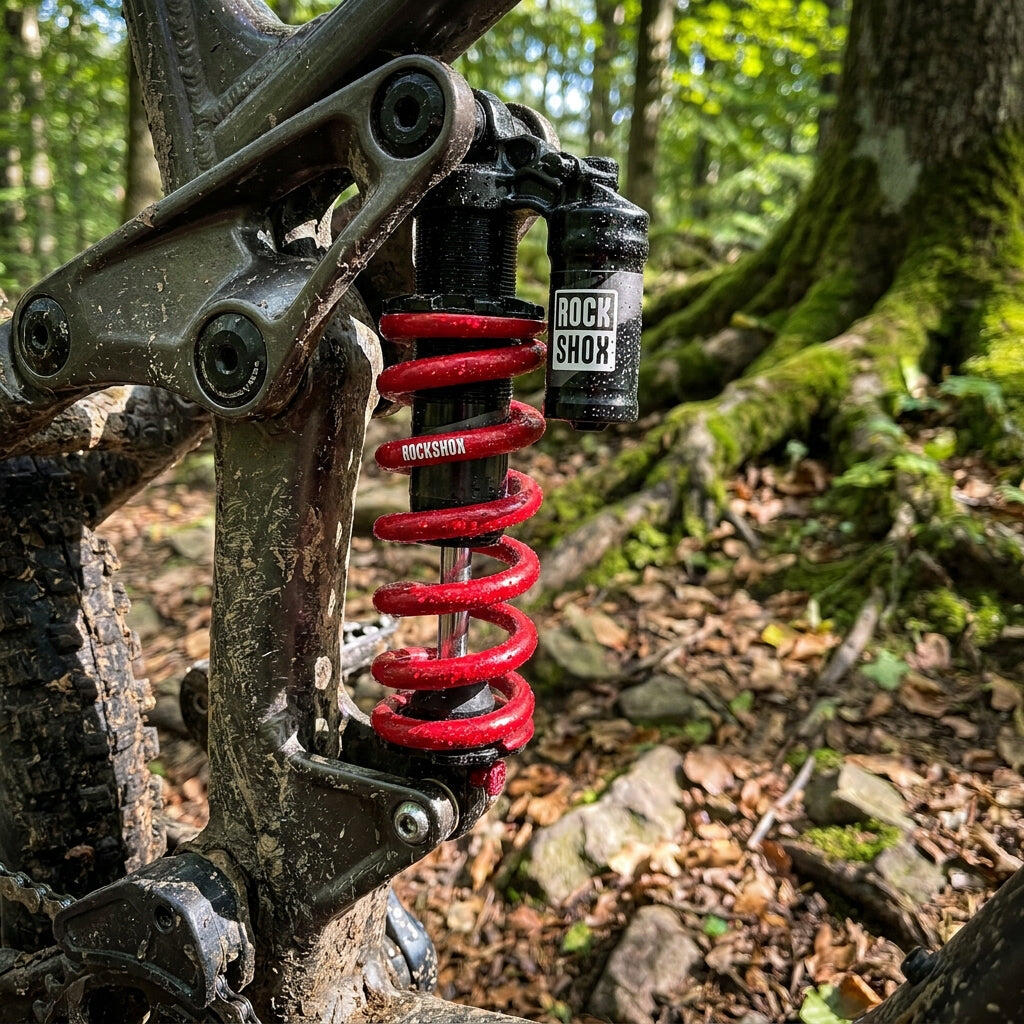 ROCKSHOX RS Coil Spring 400 lb — 174 mm, Electric Red (67.5–75 mm stroke).
