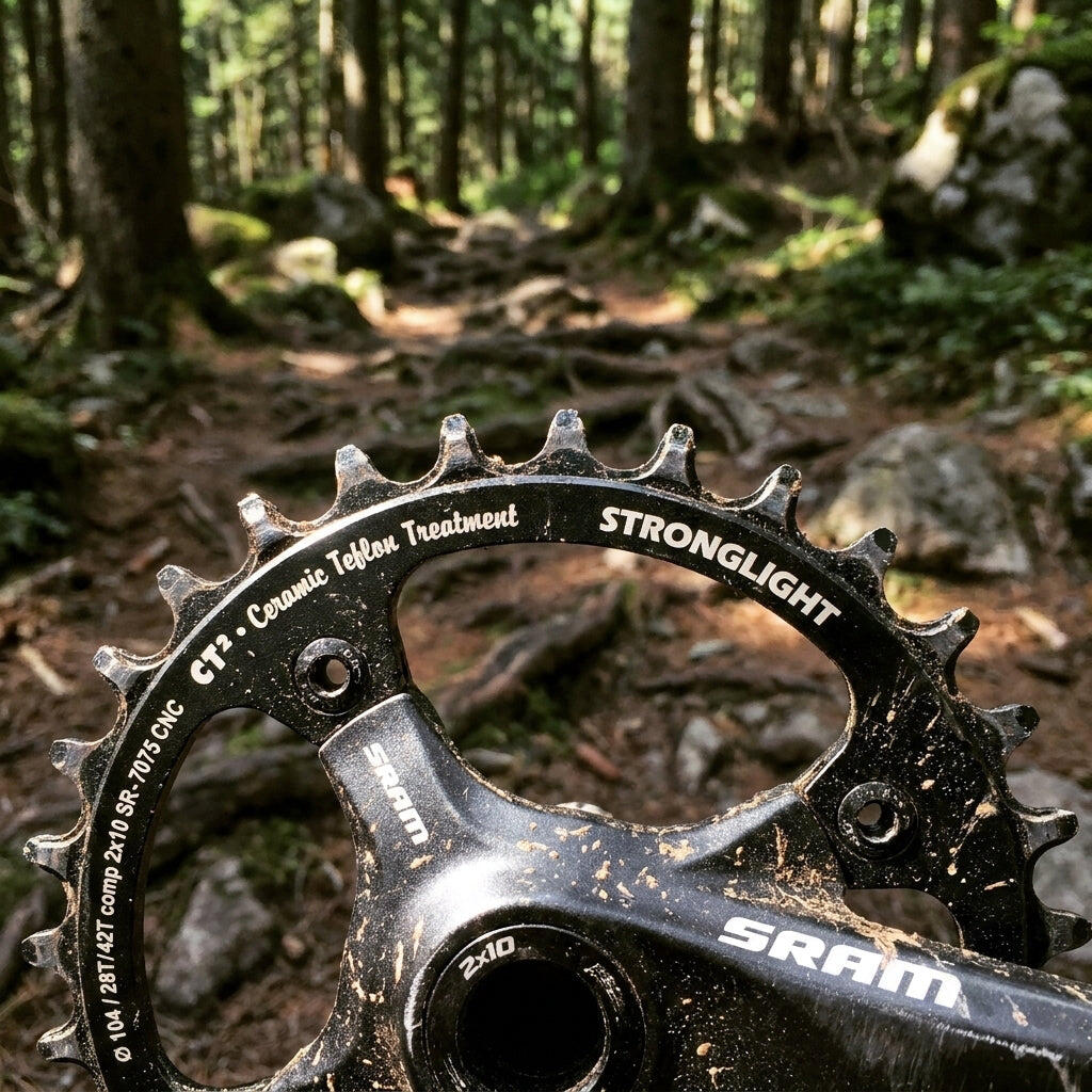 Stronglight kettingblad MTB voor Sram 2x10 binnen 27 tanden zwart ct² 2/3