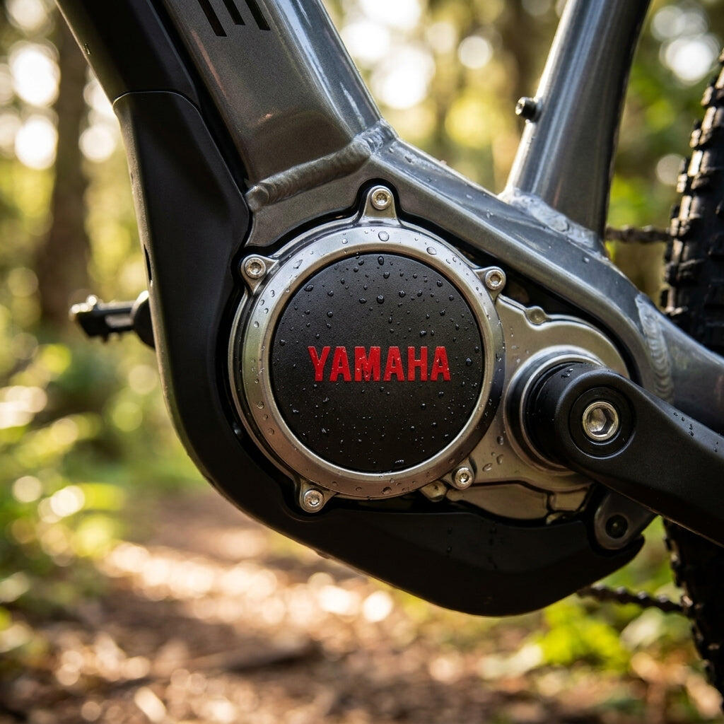 Yamaha Logo Bezel PW, links, e:i Shock 2015, Yamaha Logo Rot 2/3
