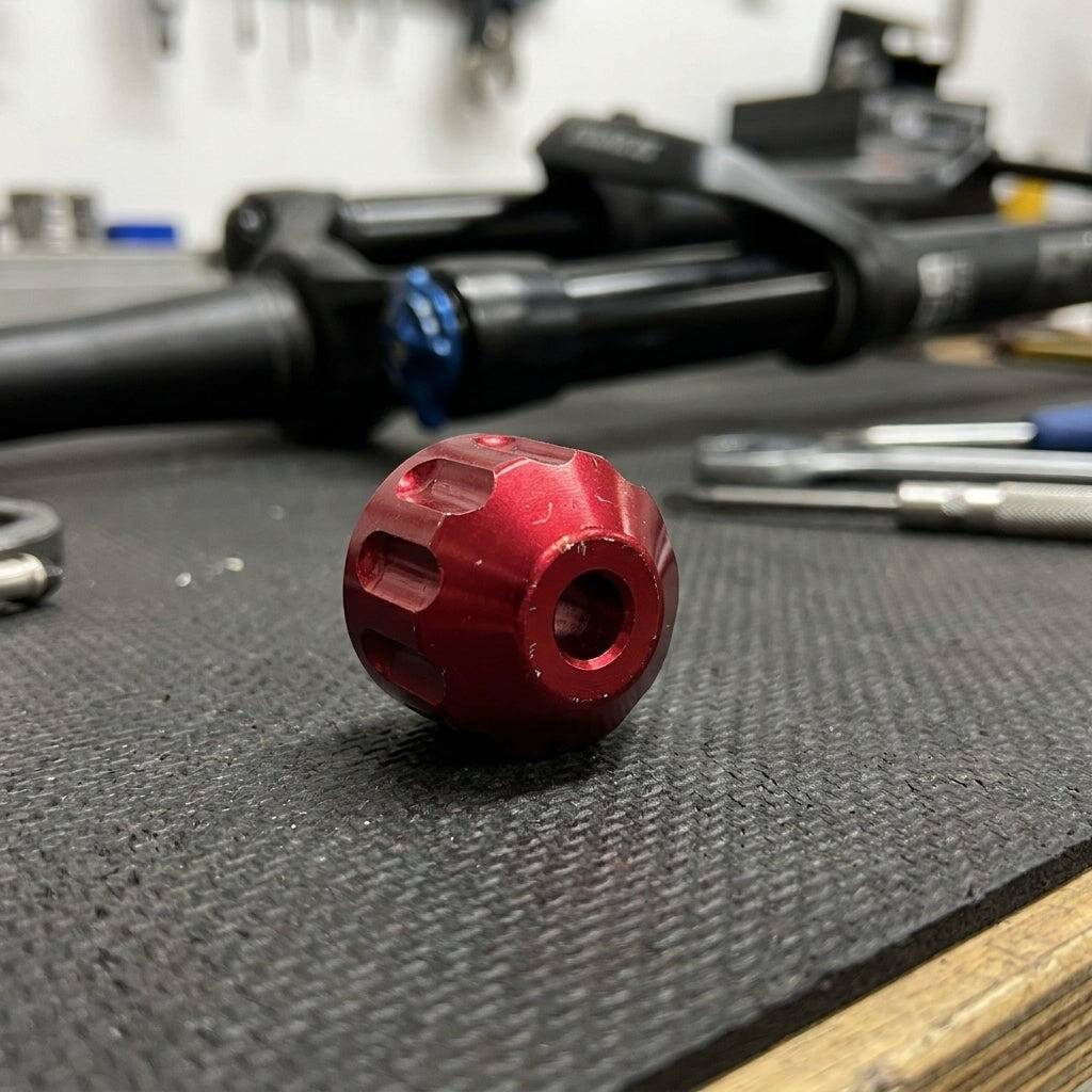 SR Suntour EinstellknopfS für Zugstufe unten re. für Auron/Aion rot 2/3