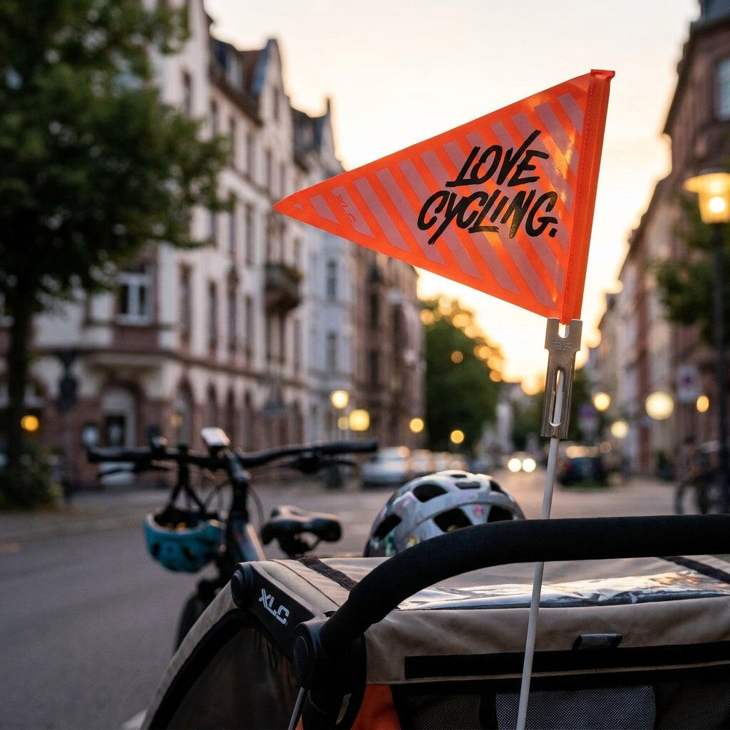 XLC Fanion de sécurité XLC SF-C01, en deux parties, noir/orange Love-cycling 2/3