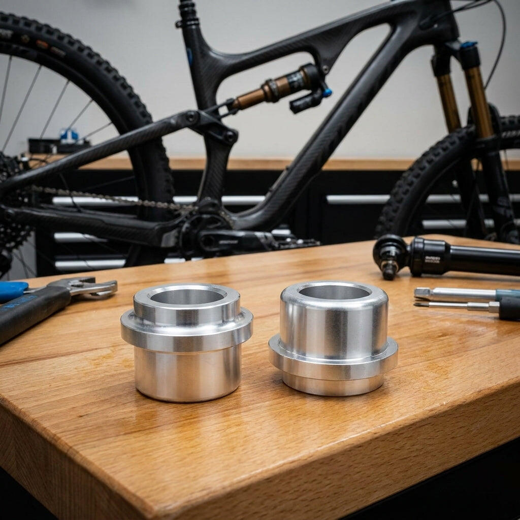 SR-Suntour Alubuchsen Paar für Dämpferauge 12,7mm Bohrung 8mm für 32mm Aufbau... 2/3
