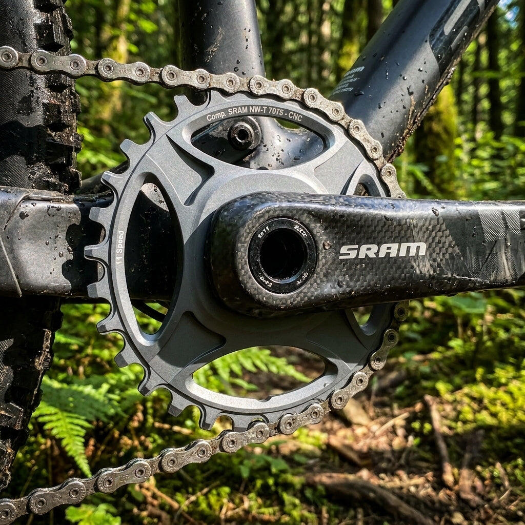 Stronglight kettingblad Sram MTB 1x11 Direct Mount 34T 6mm offset grijs HT³ 2/2