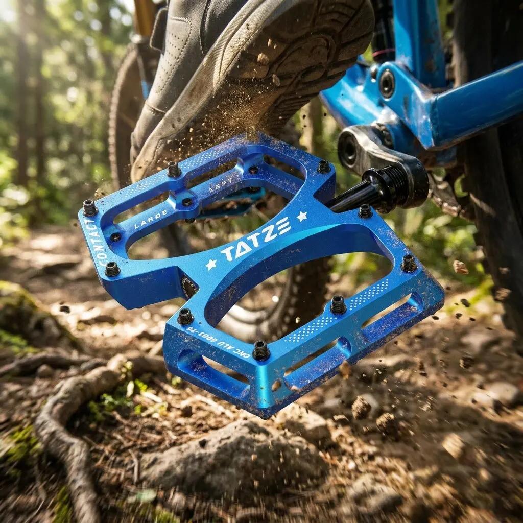 Tatze Pédale CONTACT CNC S bleue plateforme 10 broches par côté 2/3