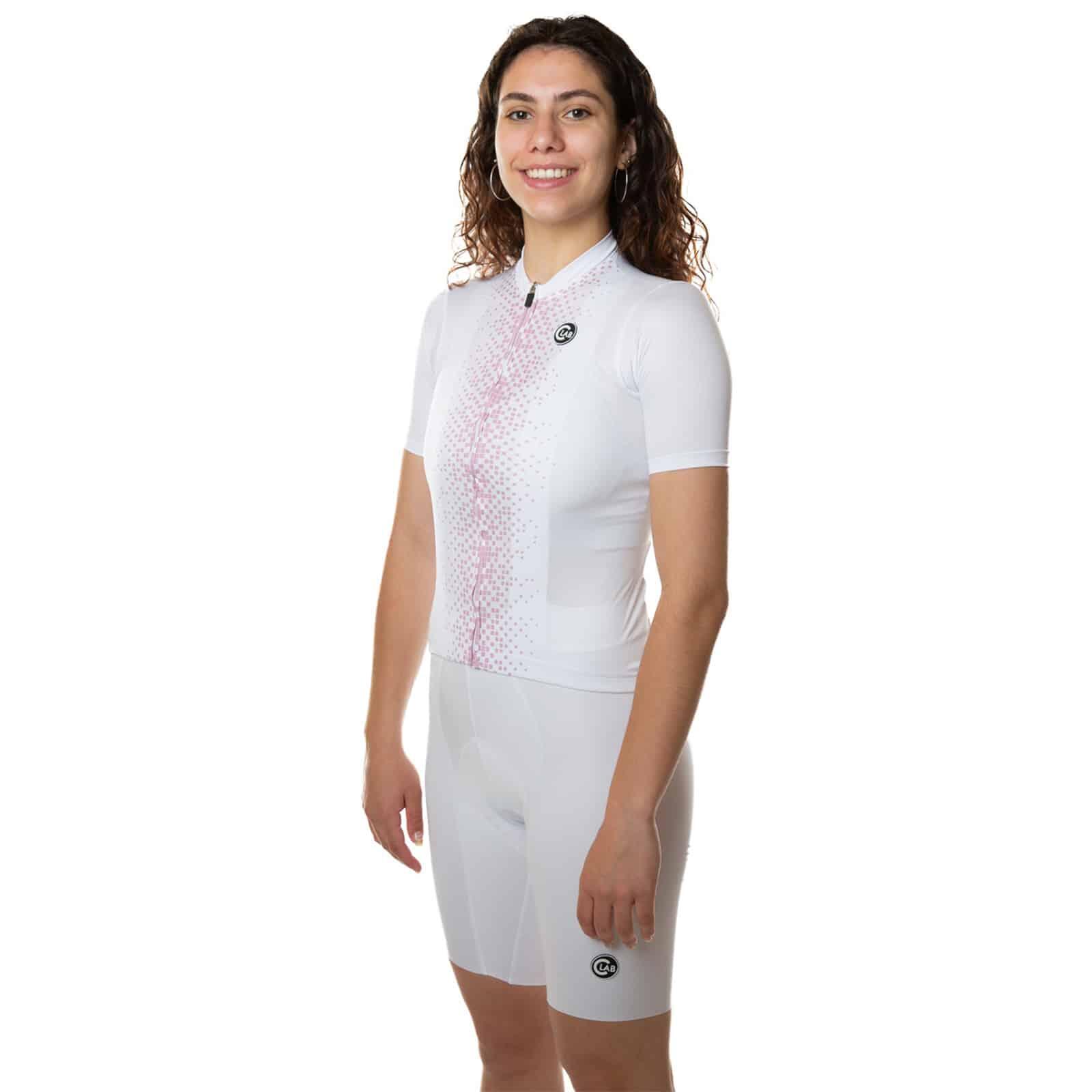 Maillot de Cyclisme Femme UNICA Blanc/Rose 3/7