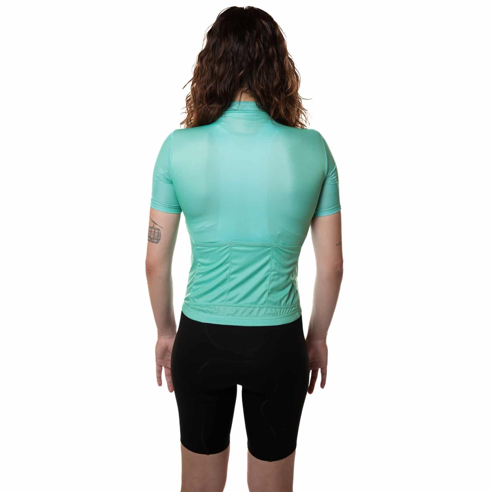 Maglia da ciclismo donna Unica verde chiaro 4/7