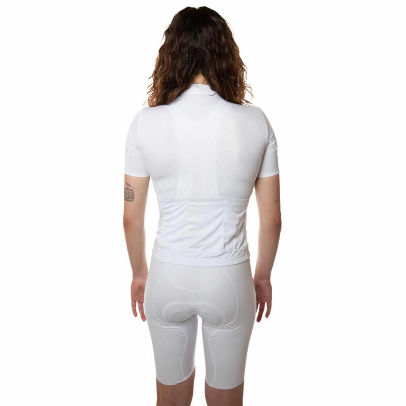 Tricou de ciclism de damă Unica alb