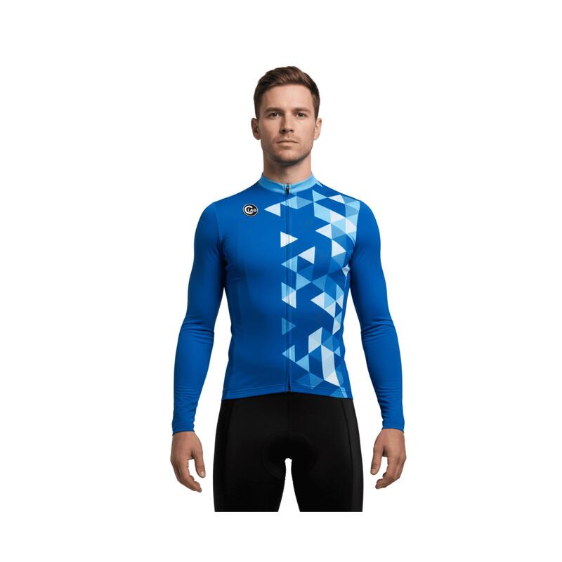 Maillot de ciclism de primăvară cu mâneci lungi Alturo - Albastru