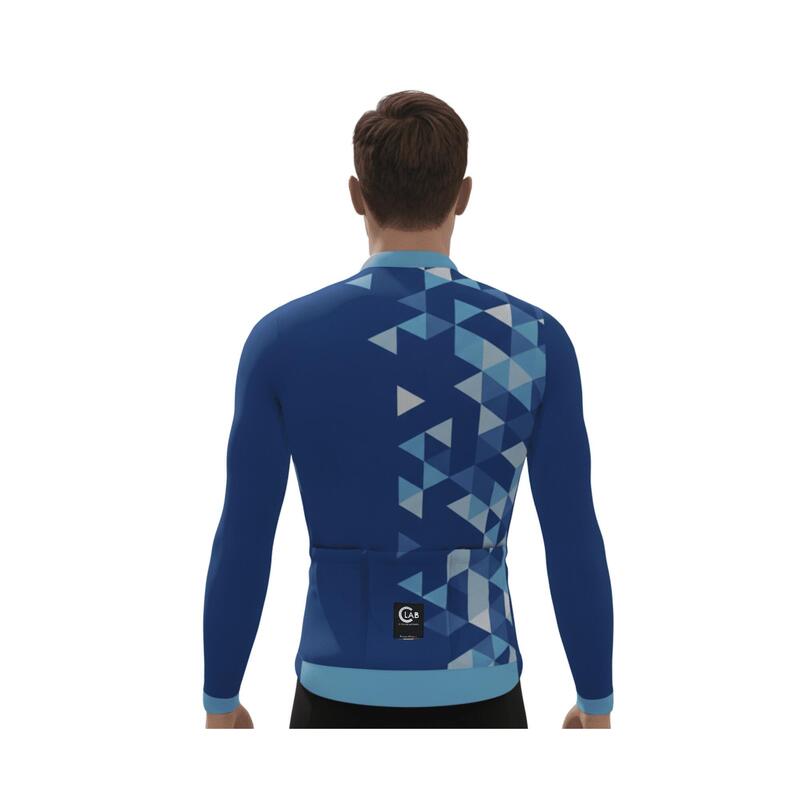 Maillot de ciclism de primăvară cu mâneci lungi Alturo - Albastru
