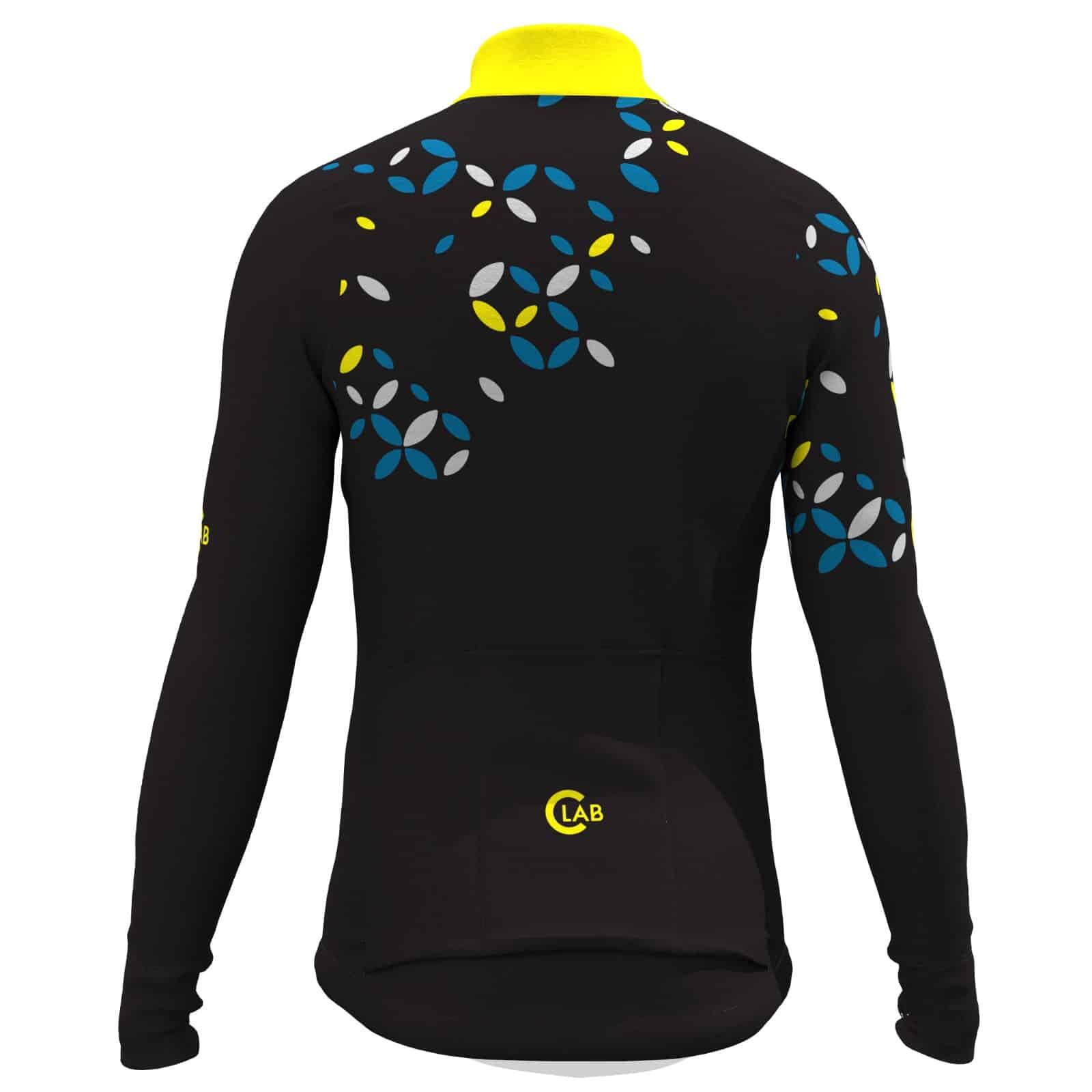 Maillot Hiver Manches Longues ORDINO Croisillons Noir/Jaune 3/7