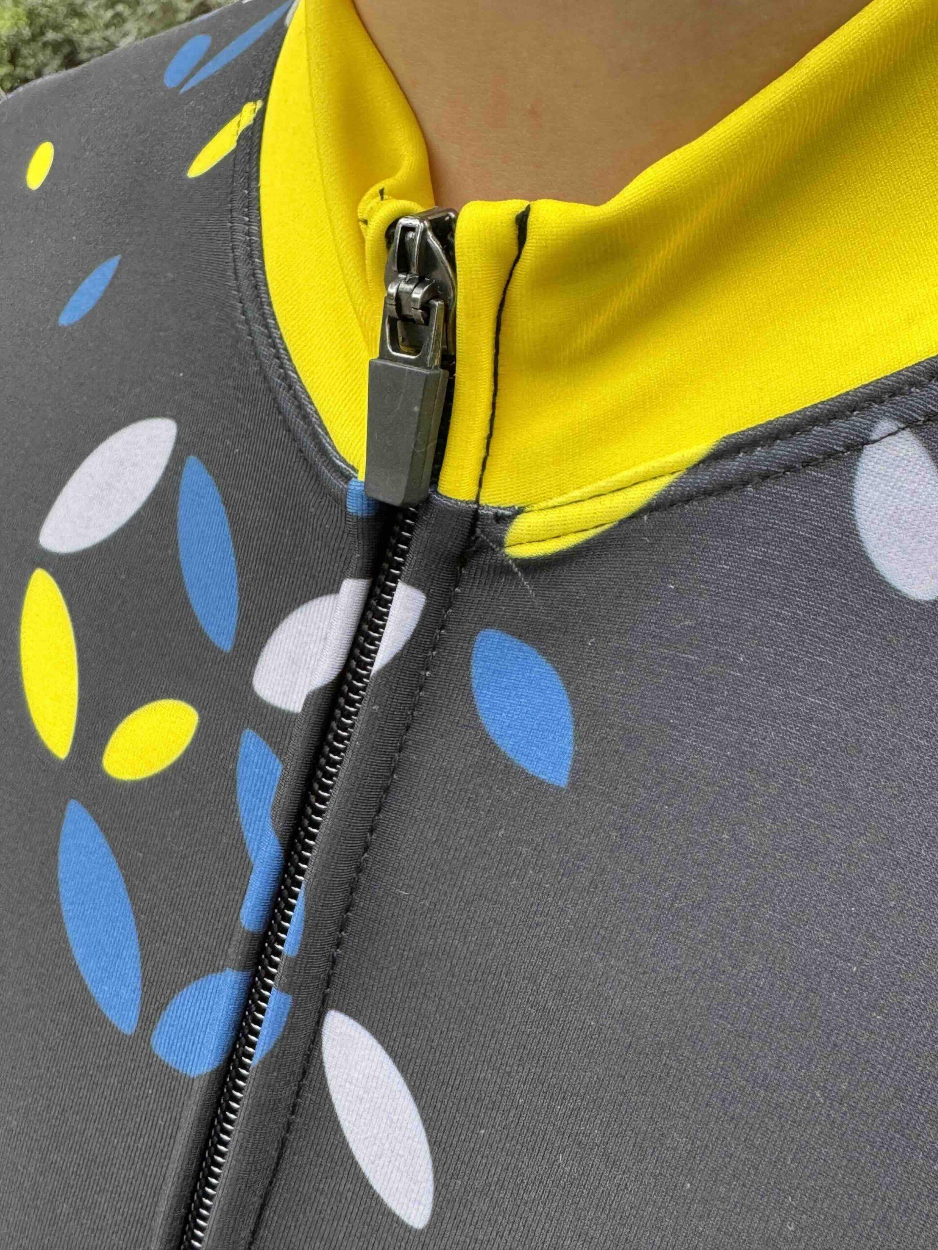 Maillot Hiver Manches Longues ORDINO Croisillons Noir/Jaune 4/7