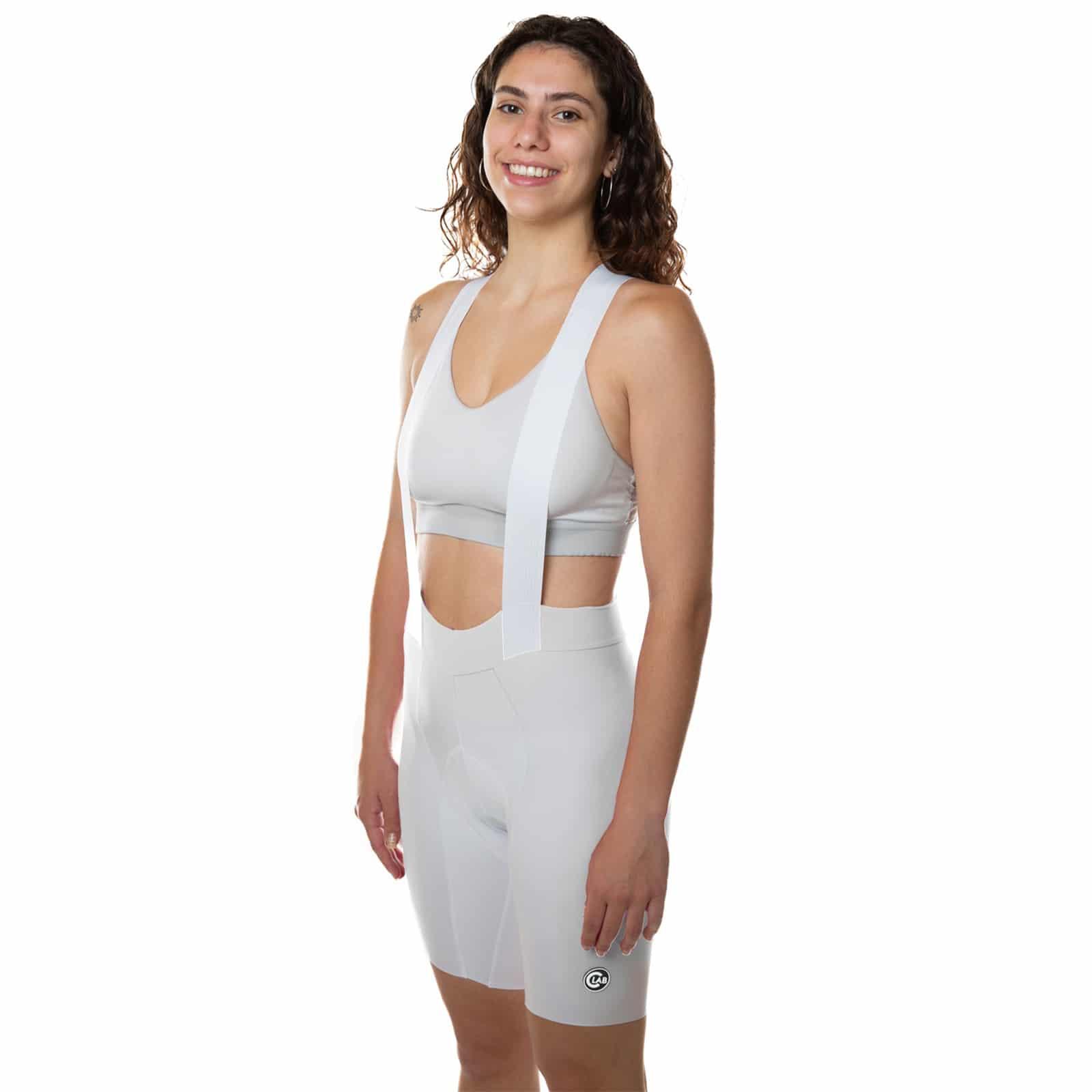Calções de ciclismo para senhora OTTIMO- Branco 3/7