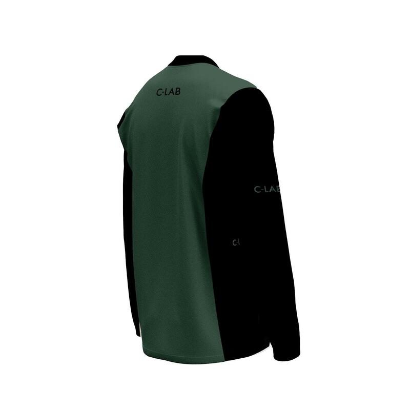 Tricou MTB Enduro cu Mânecă Lungă - Kaki/Negru