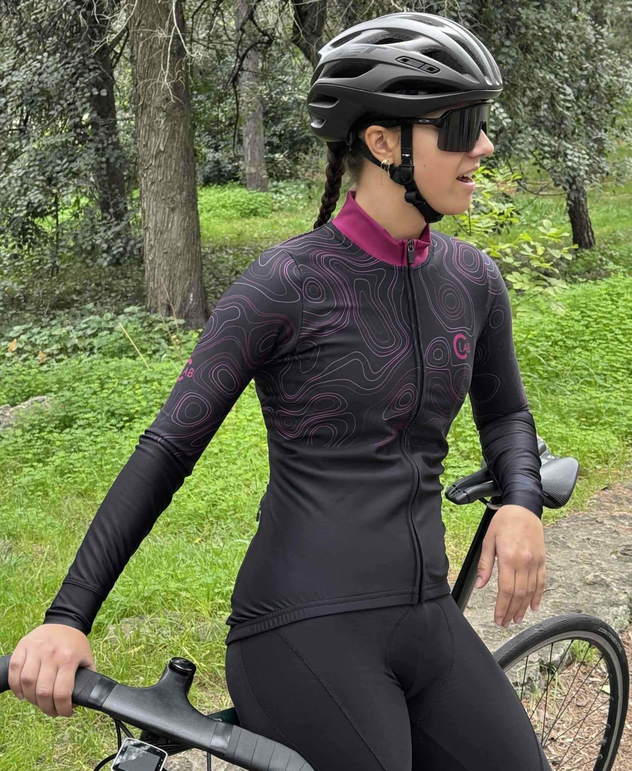 MAGLIA CICLISTA DONNA MANICHE LUNGHE - ORDINO 4/7