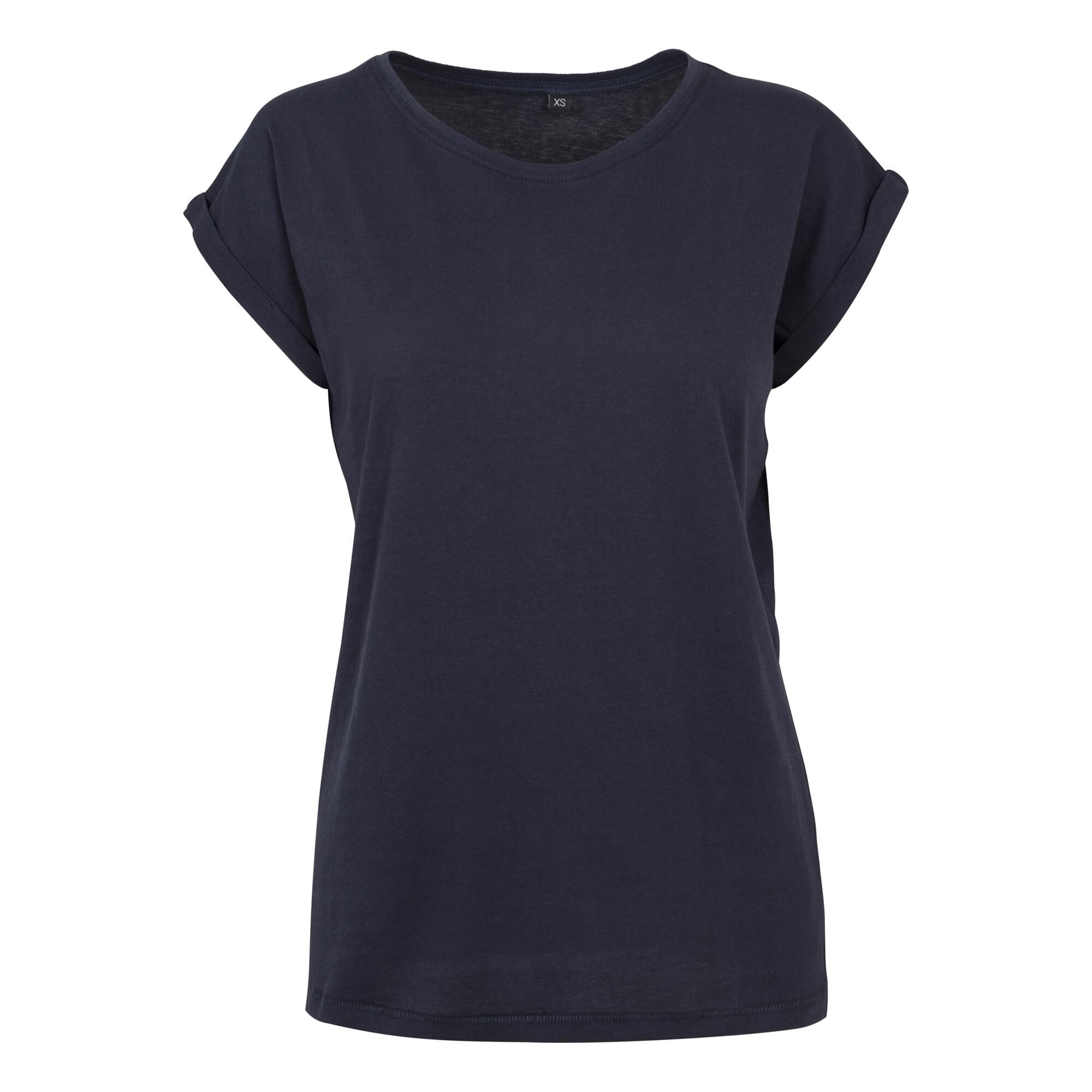Build Your Brand Womens/Ladies Extended Shoulder T-Shirt