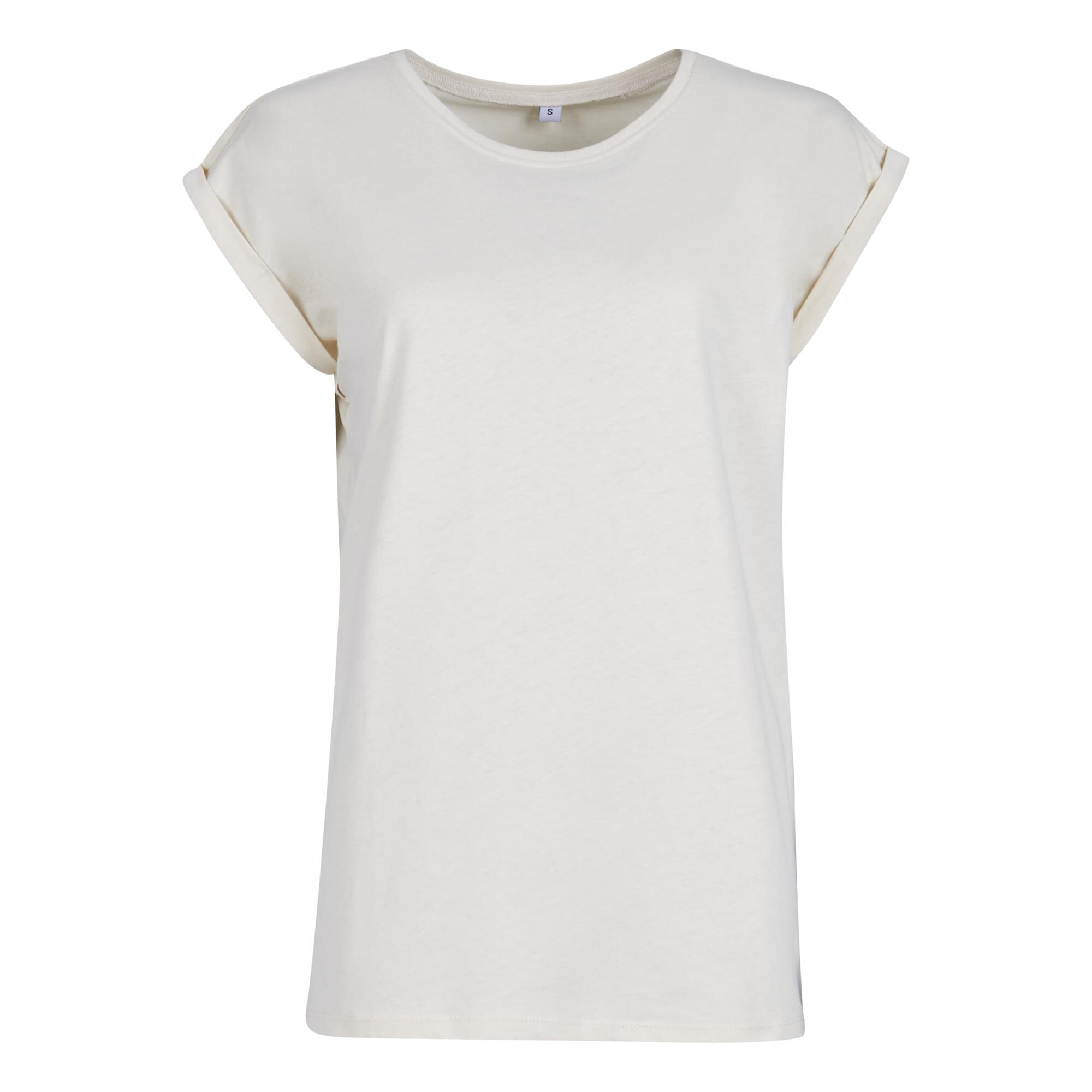 Build Your Brand Womens/Ladies Extended Shoulder T-Shirt