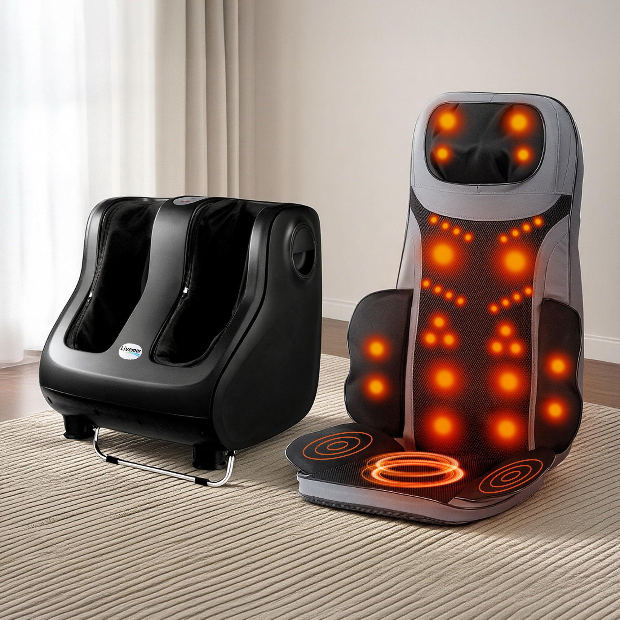 Full Back Massage Seat Cushion Heating With Foot Massagers