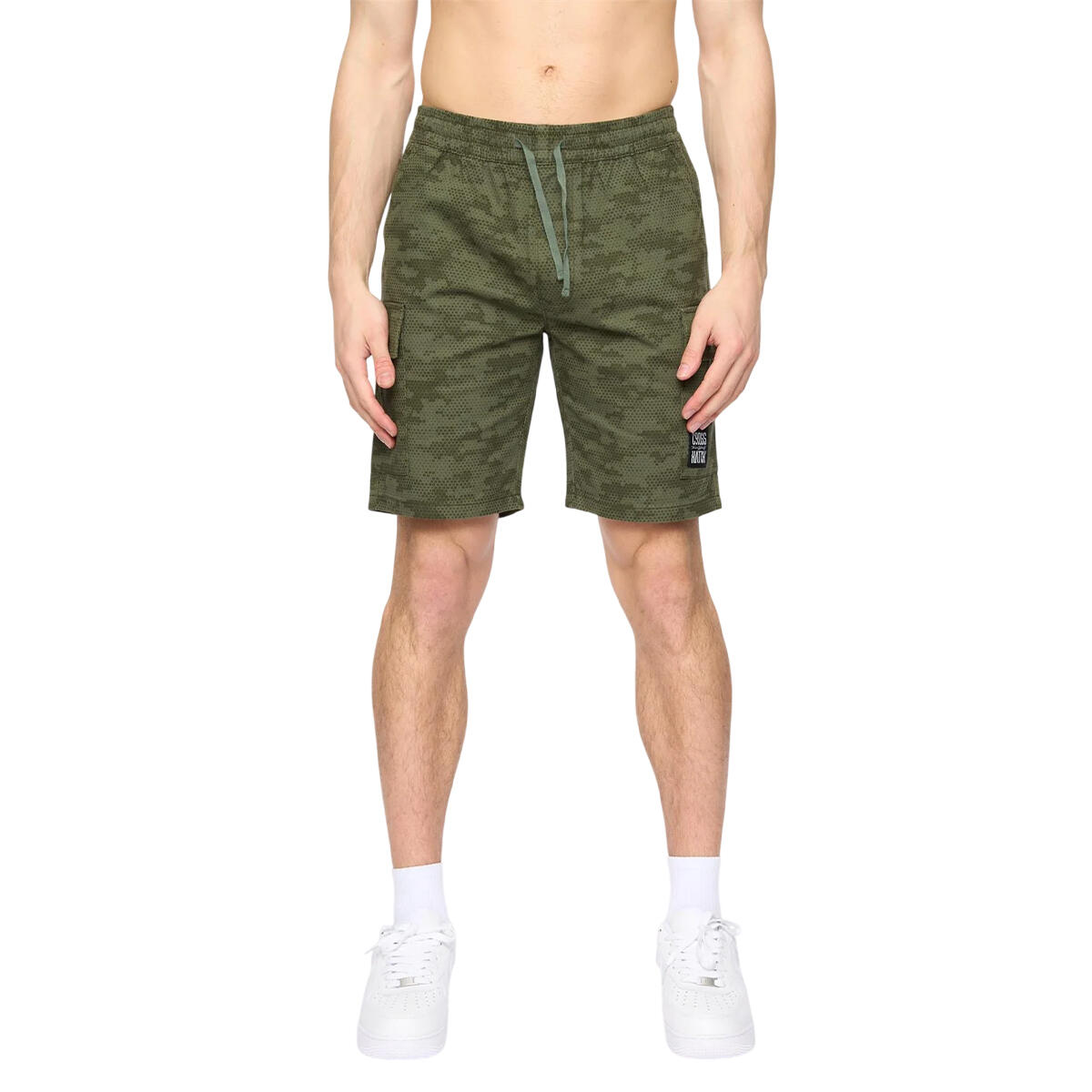 Crosshatch Mens Janscore Elasticated Waist Cargo Shorts