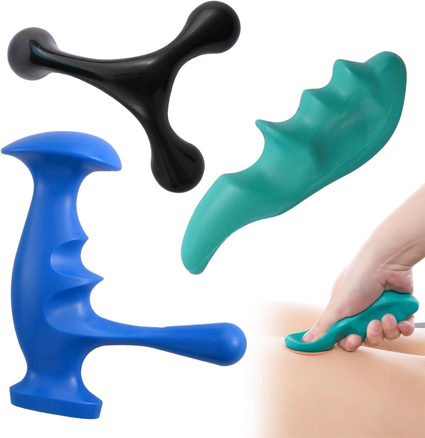 Manual Trigger Point Massage Tool and Thumb Saver
