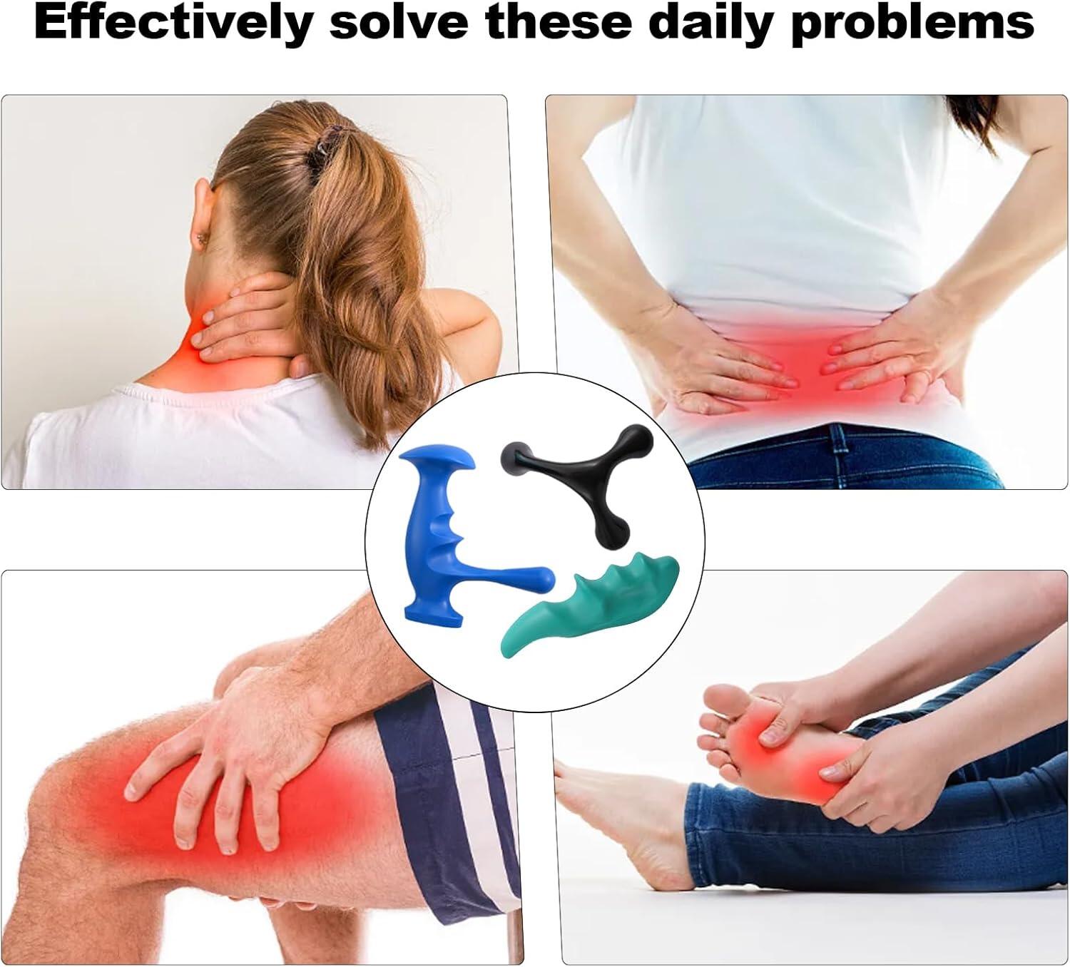 Manual Trigger Point Massage Tool and Thumb Saver