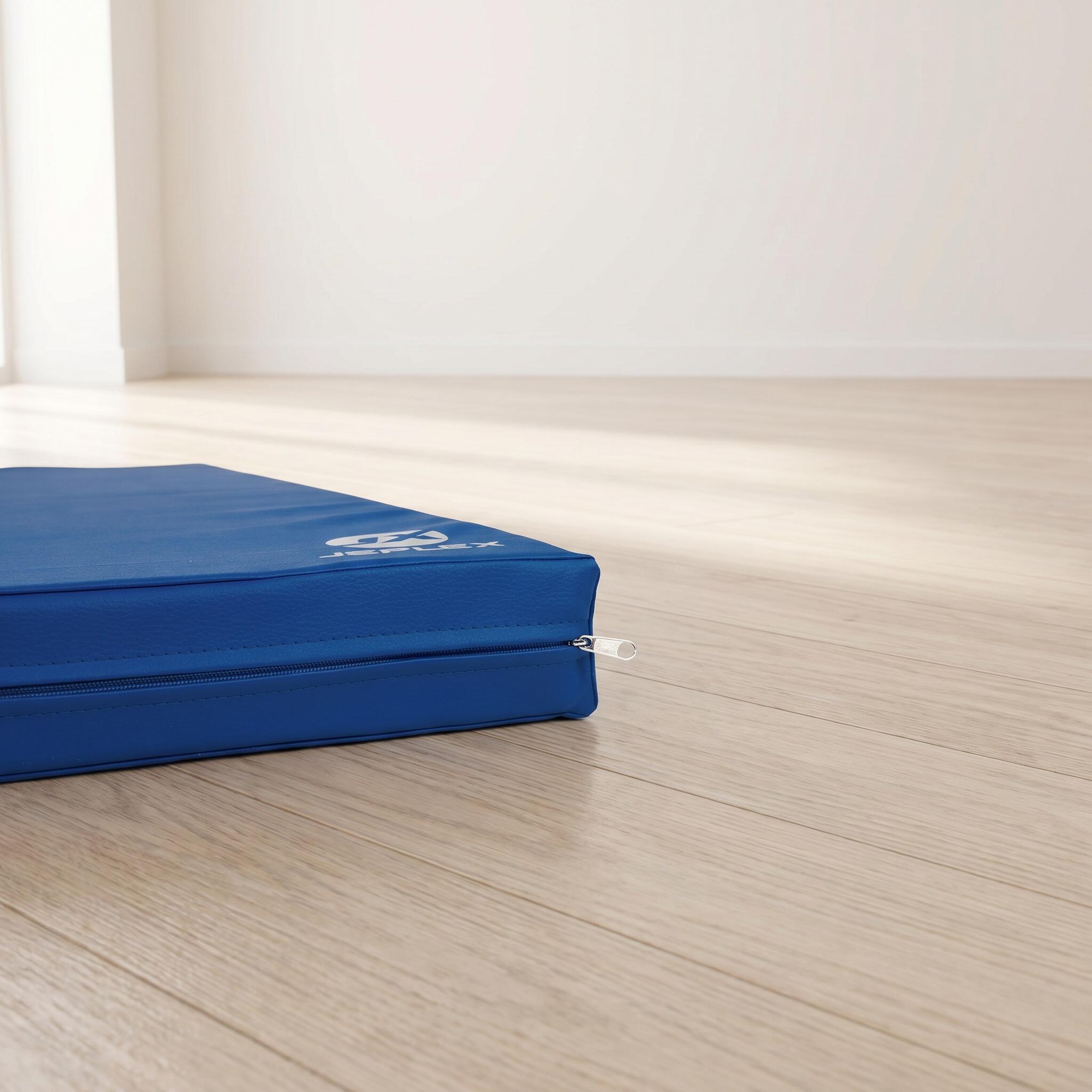 Tapete desportivo 150 x 100 x 8 cm Fitness azul, tapete de espuma Jeflex 7/7