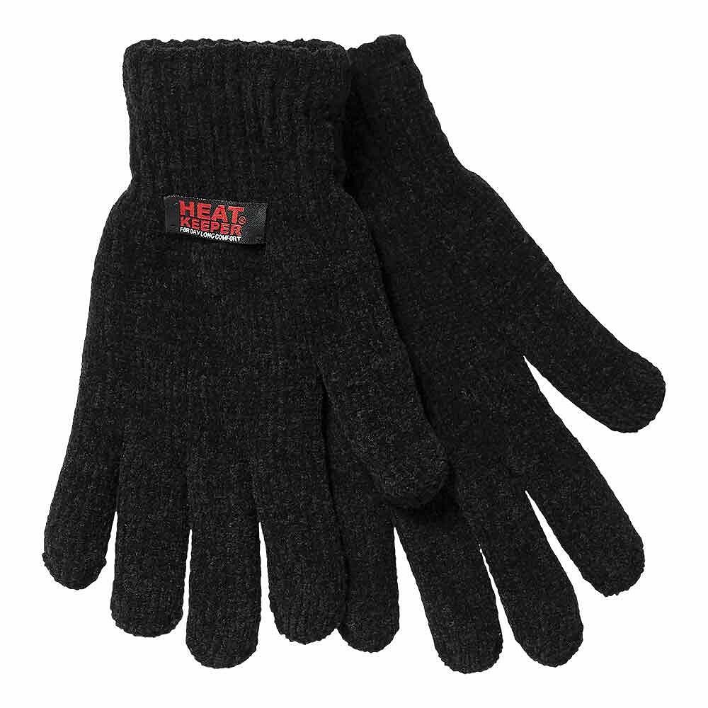 Heatkeeper Gants thermo-isolants Femme Chenille Noir 3/4