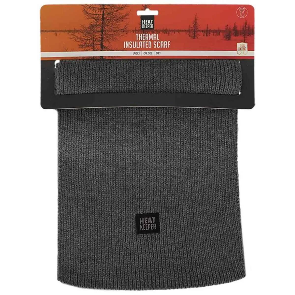 Écharpe thermique tricotée Heatkeeper pour homme, grise 3/3