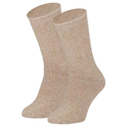 Heatkeeper Damen Thermosocken Beige Mouliner