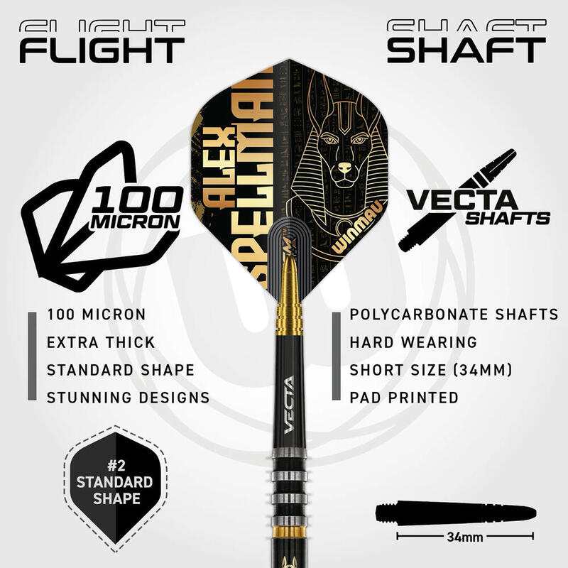 Winmau Alex Spellman Signature Series 1 22 G Dart Oku Seti