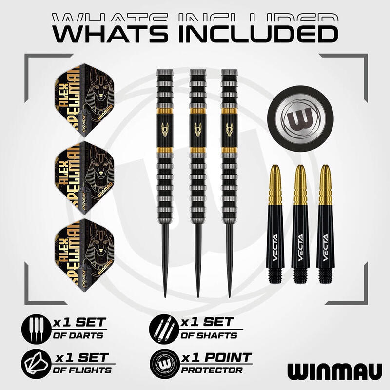 Winmau Alex Spellman Signature Series 1 22 G Dart Oku Seti