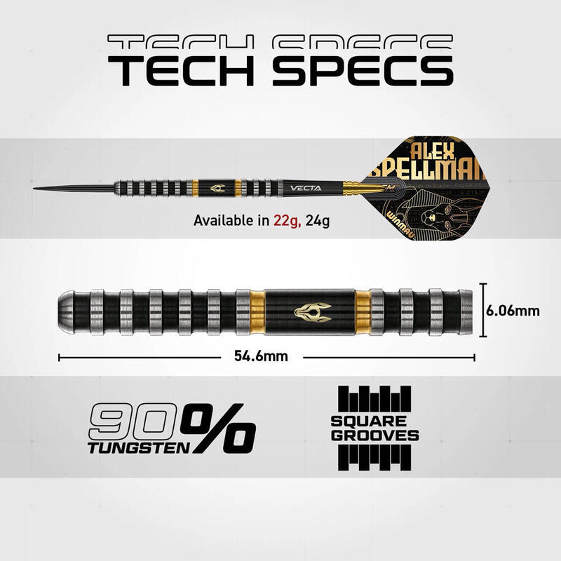 Winmau Alex Spellman Signature Series 1 22 G Dart Oku Seti