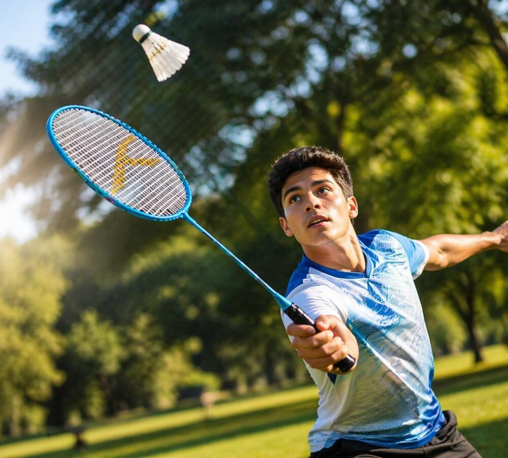 Hundred Badmintonschläger – Powertek 200 Hellblau 3/6
