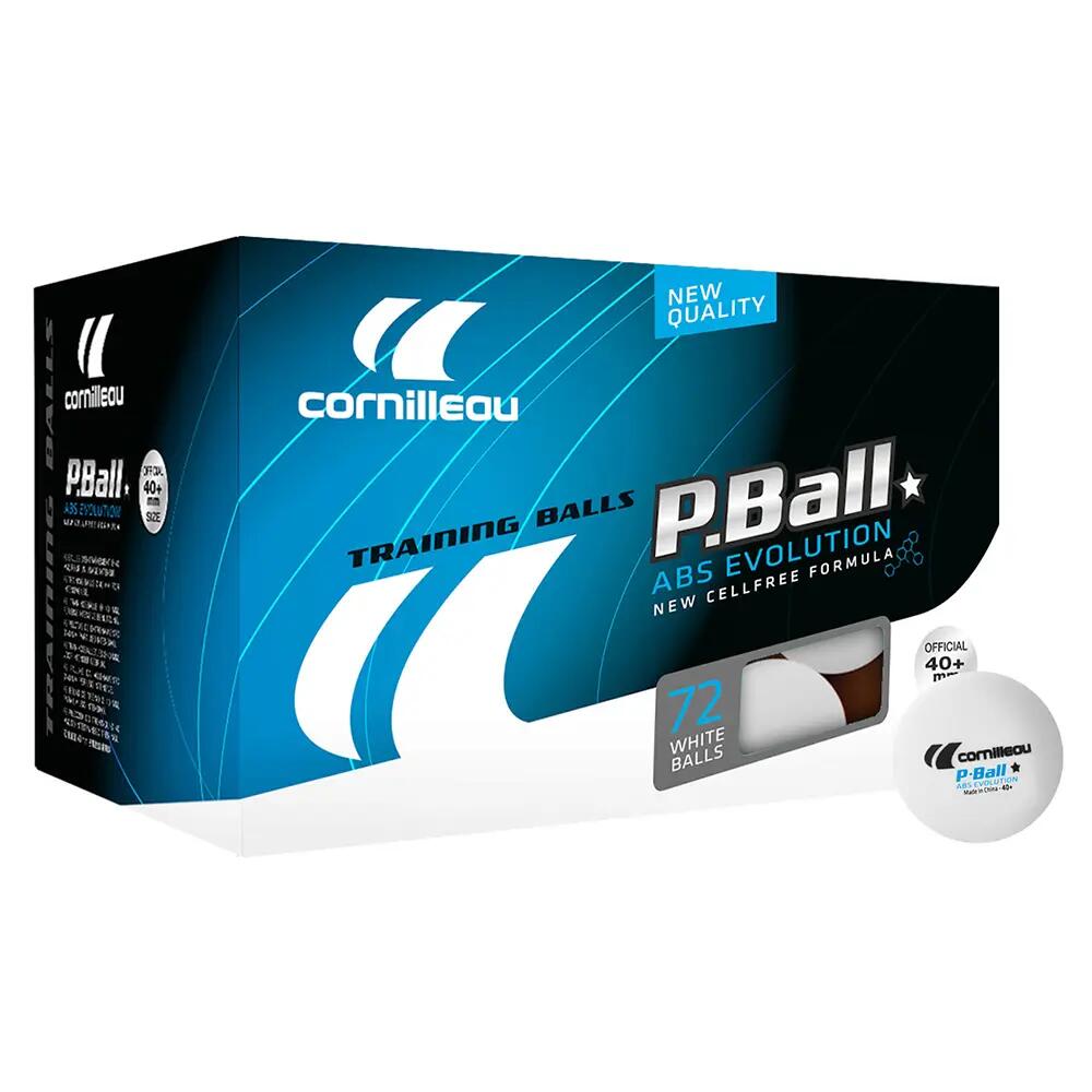 Cornilleau P-Ball ABS Evolution 1 Yıldız 72 li Masa Tenisi Topu Beyaz 3/3