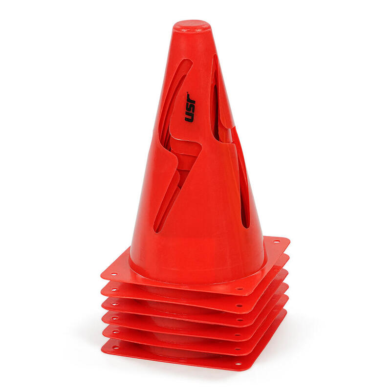 USR AHK23K 6 lı 23 Cm Kırılmaz Antrenman Huni Seti Kırmızı