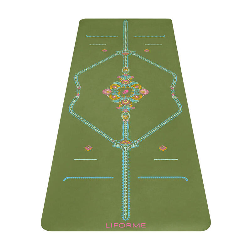 Liforme Mindful Garden Travel Yoga Mat Yeşil