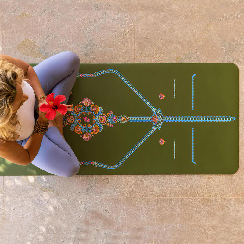 Liforme Mindful Garden Travel Yoga Mat Yeşil