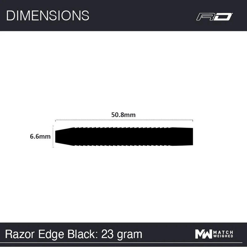Red Dragon Razor Edge Black 23 G Dart Oku Seti