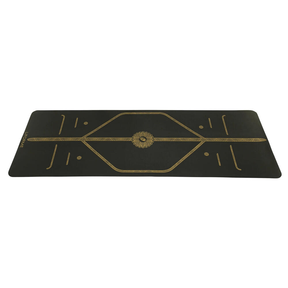 LIFORME Liforme Black & Gold Travel Yoga Mat