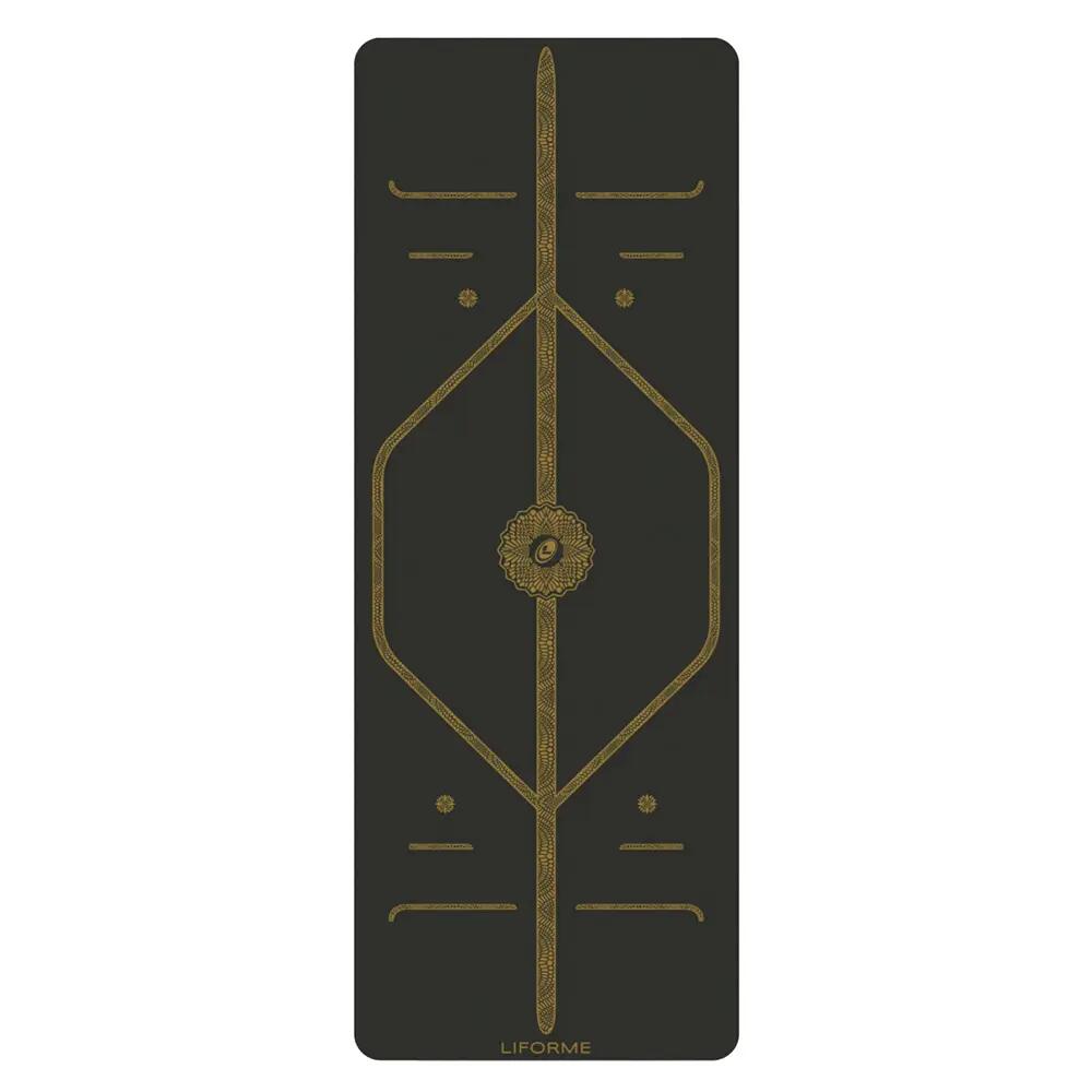 Liforme Black & Gold Travel Yoga Mat 3/6