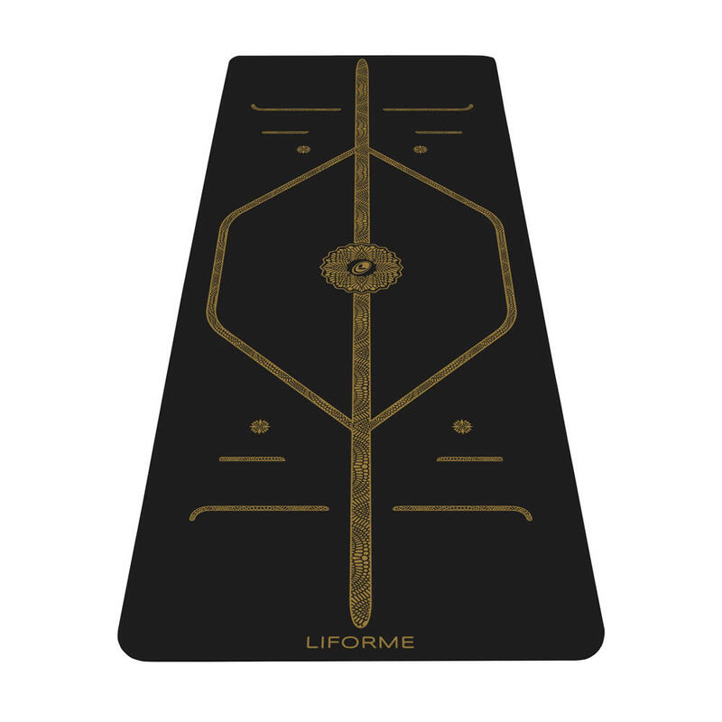 Liforme Black & Gold Travel Yoga Mat