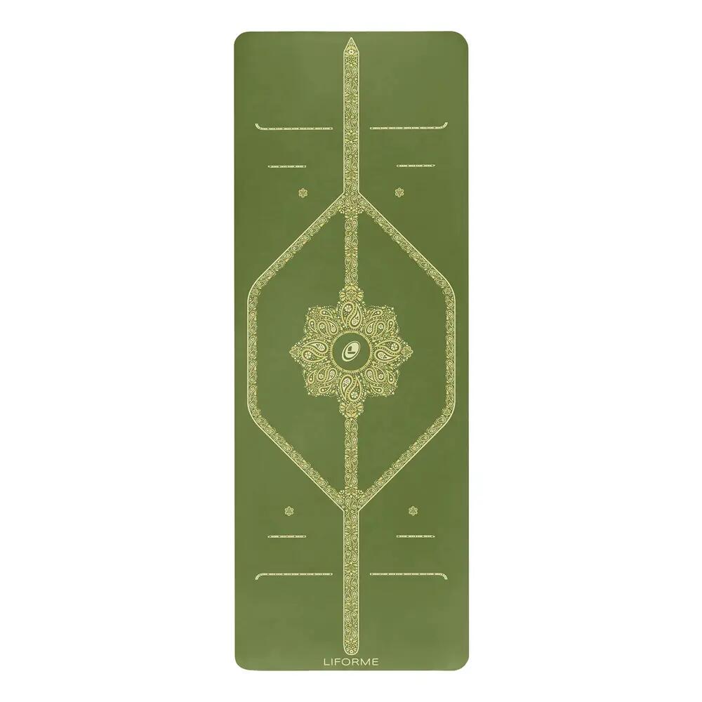 Liforme Paisley Passion Yoga Mat Yeşil 3/7