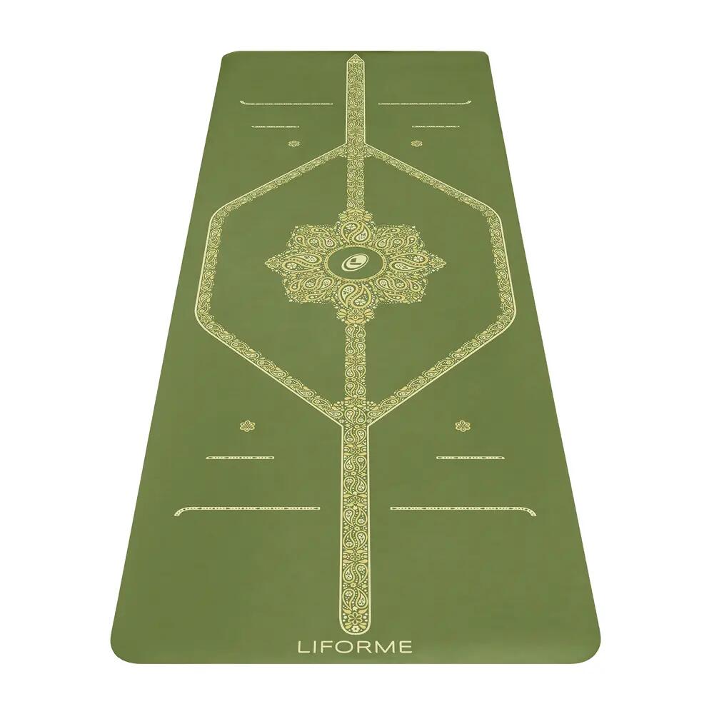 Liforme Paisley Passion Yoga Mat Yeşil 2/7