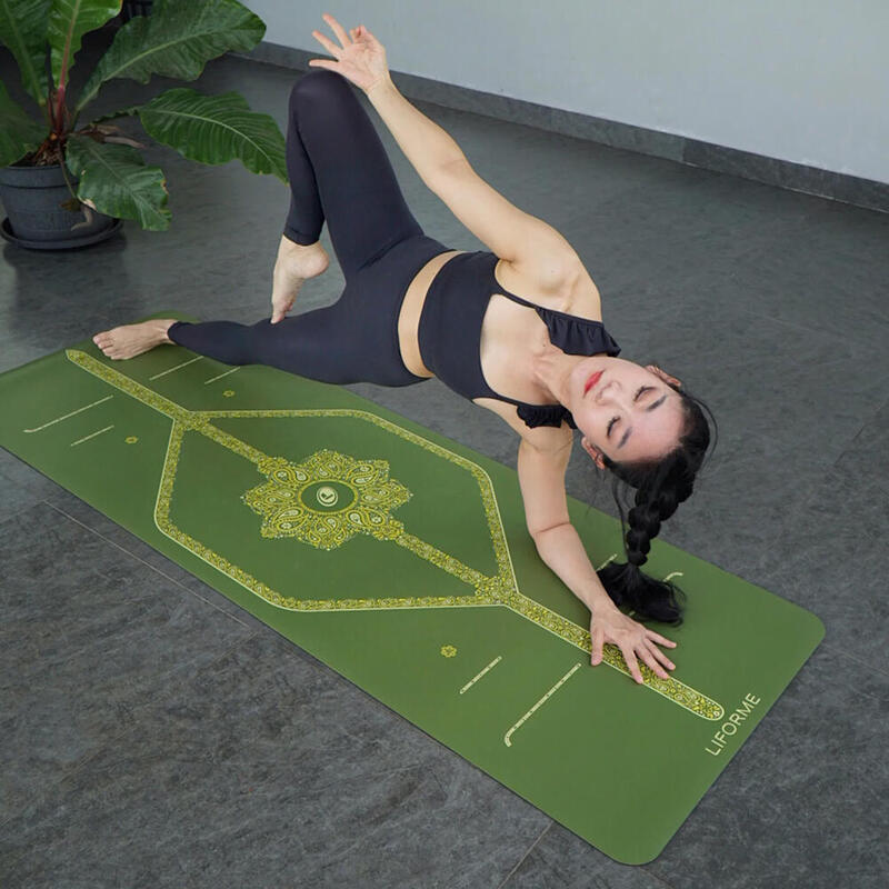 Liforme Paisley Passion Yoga Mat Yeşil