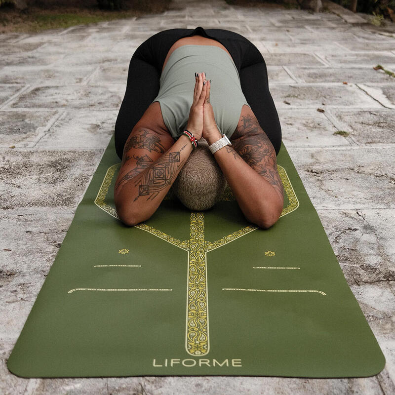 Liforme Paisley Passion Yoga Mat Yeşil