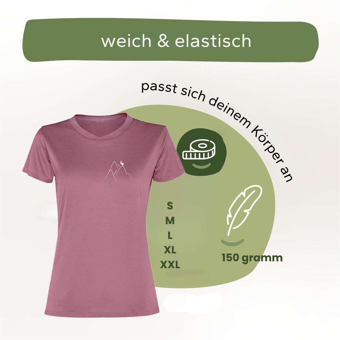 Sportshirt Damen „Bergsehnsucht“ Lavendel 3/5