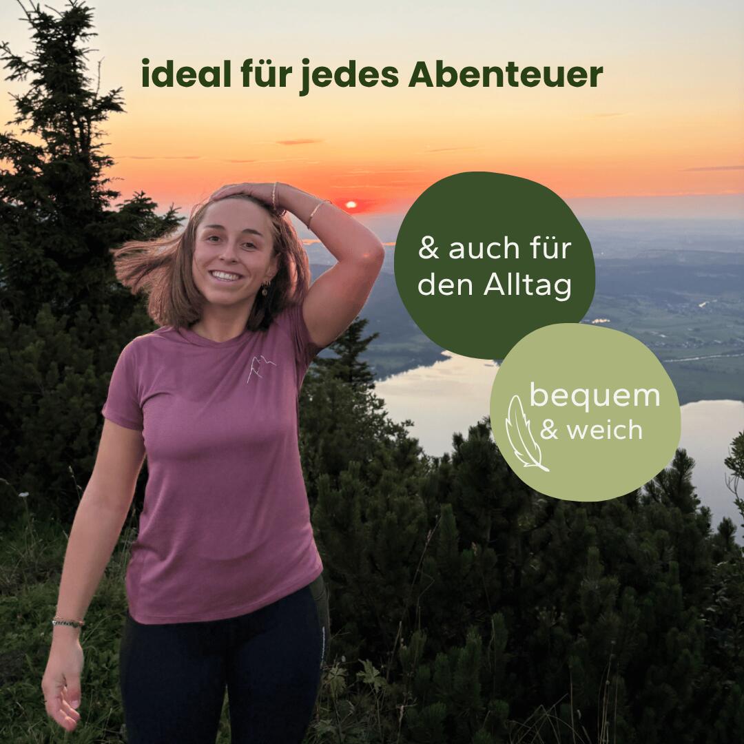 Sportshirt Damen „Bergsehnsucht“ Lavendel 2/5