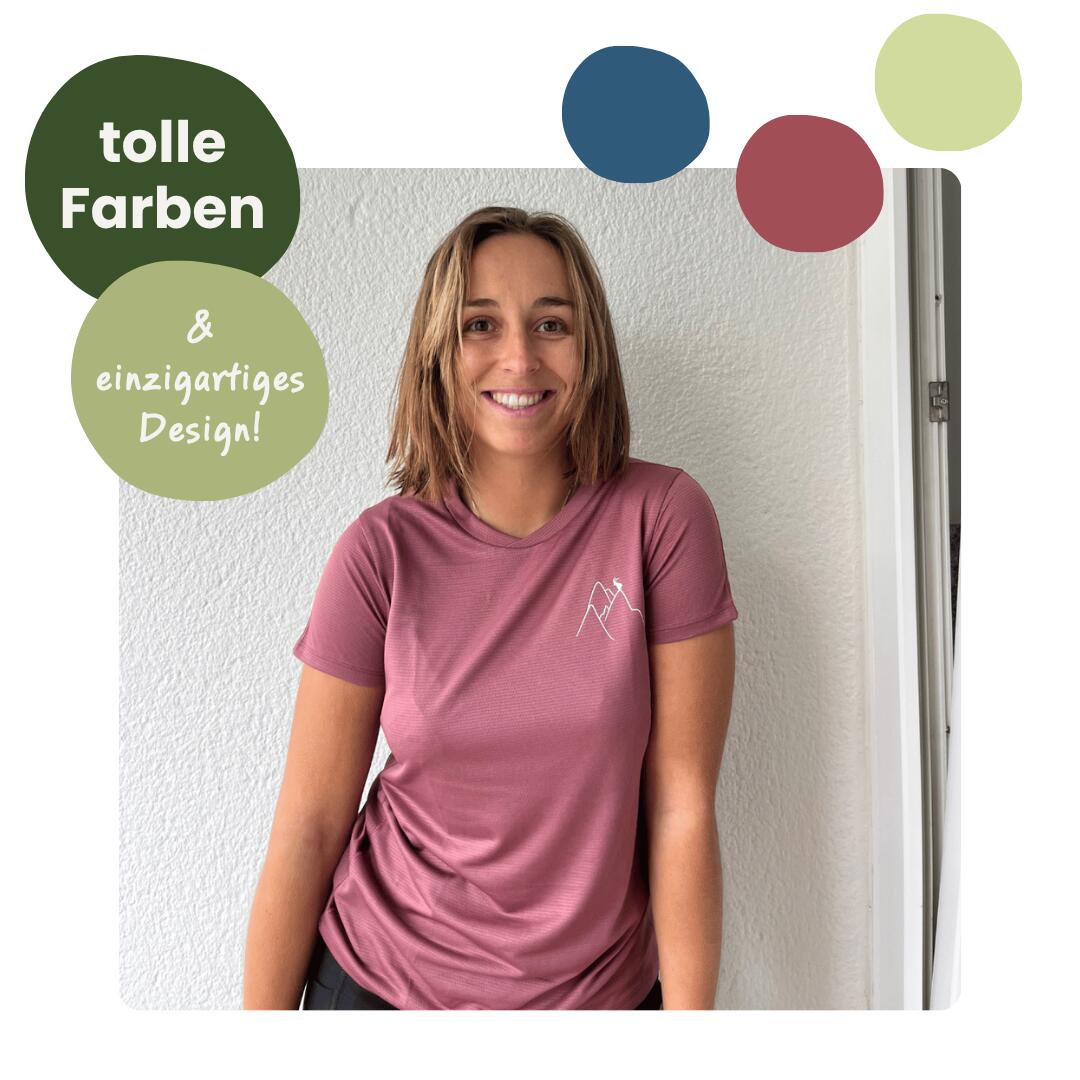 Sportshirt Damen „Bergsehnsucht“ Lavendel 4/5
