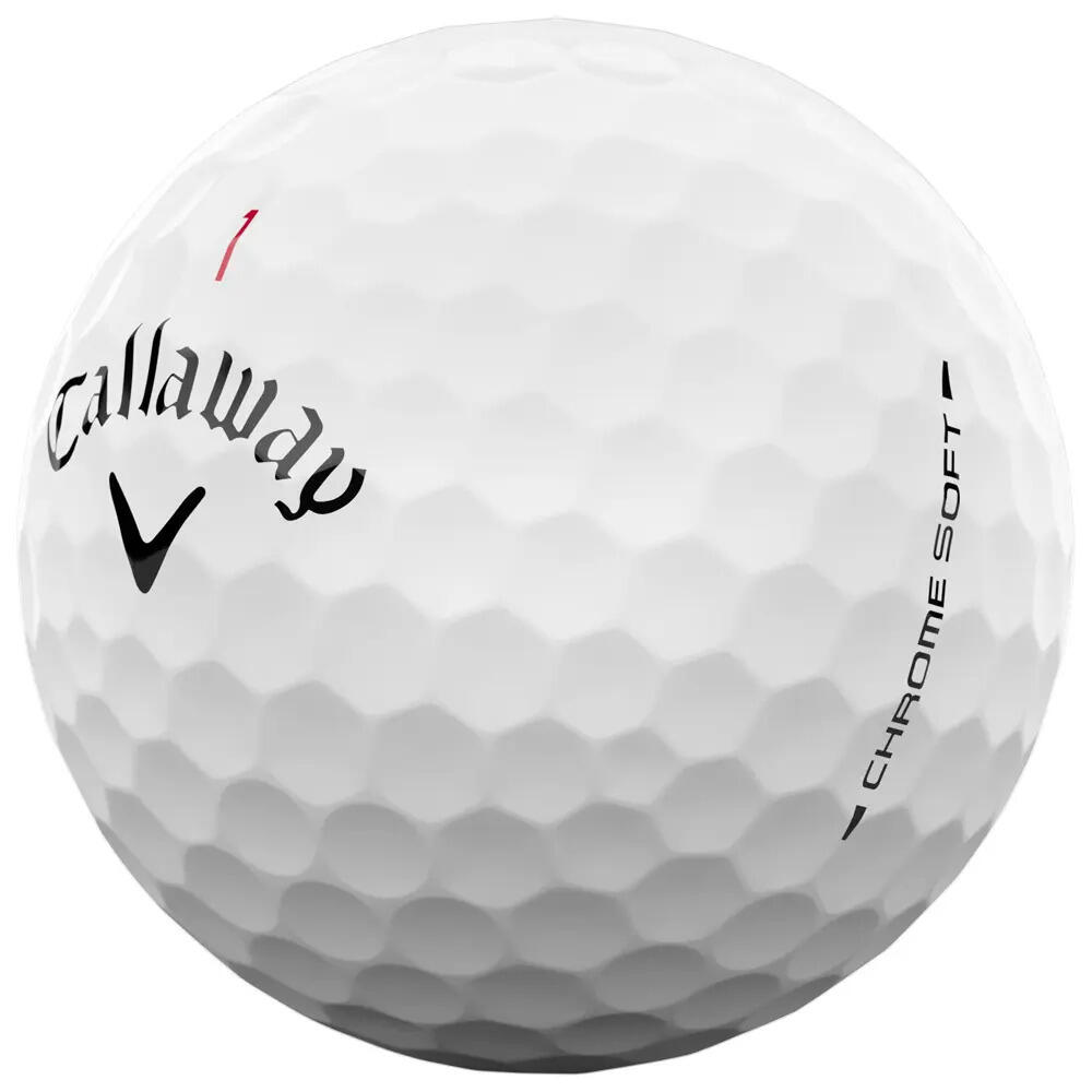 Caixa de 12 bolas de golfe brancas macias cromadas NOVA Callaway 3/4